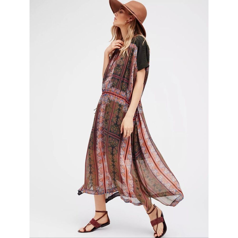 Free people New Romantics gardenia fog maxi dress xs